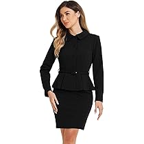 Crystal Peplum Jacket H-line Skirt Two-Piece Set (3色) 61+Ep+yLmHL._AC_UL210_SR210,